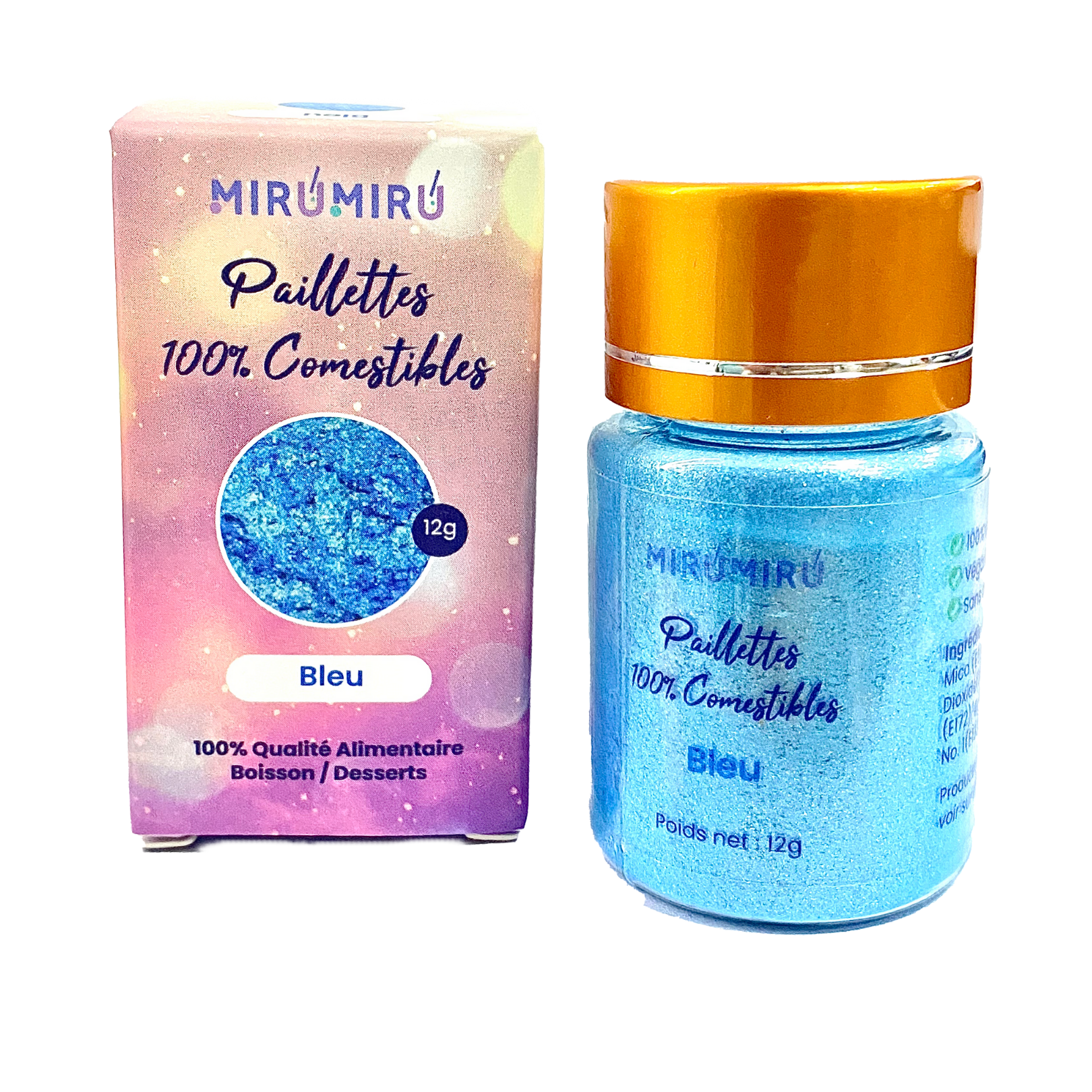 Paillettes Comestibles 12g Bleu