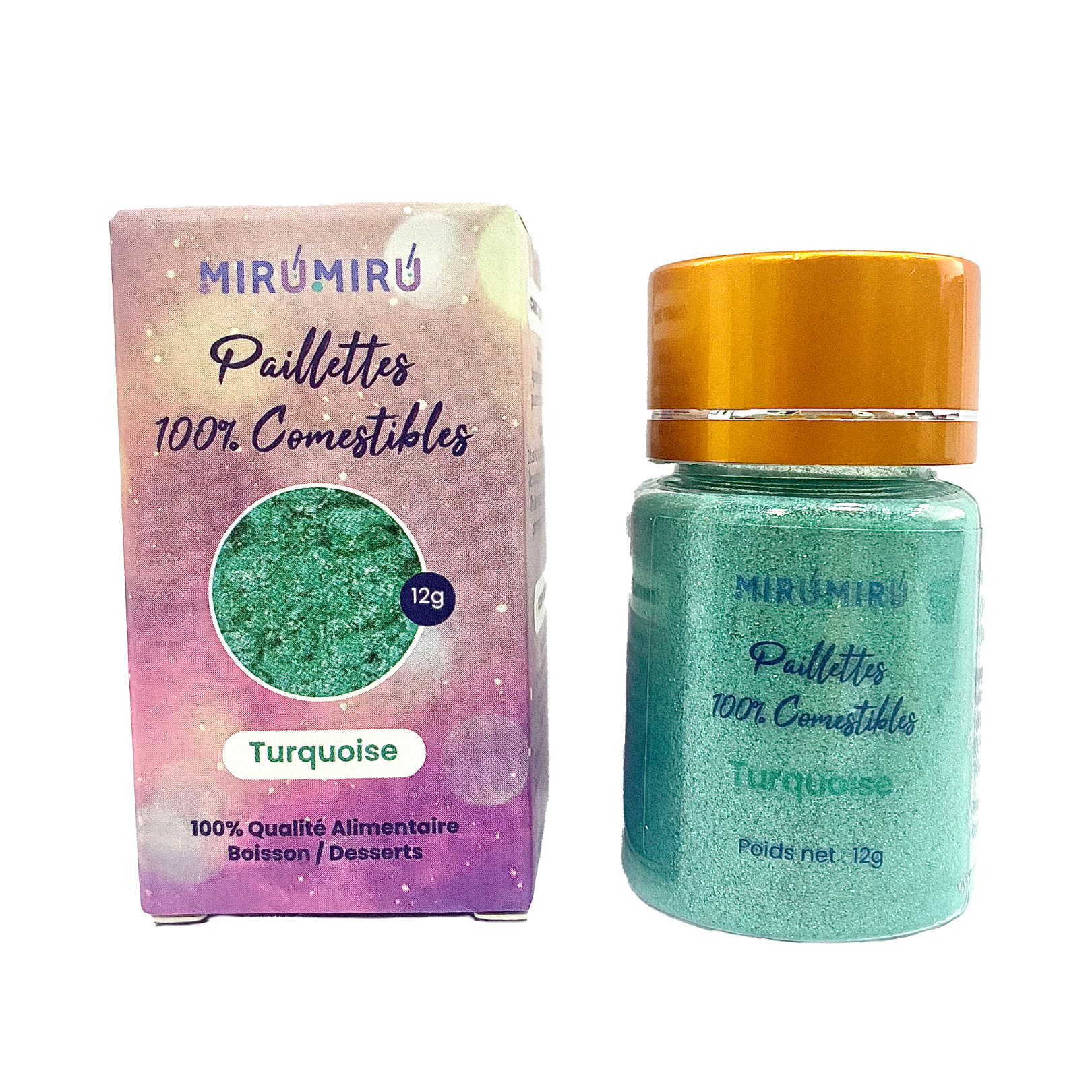 Paillettes Comestibles 12g Turquoise