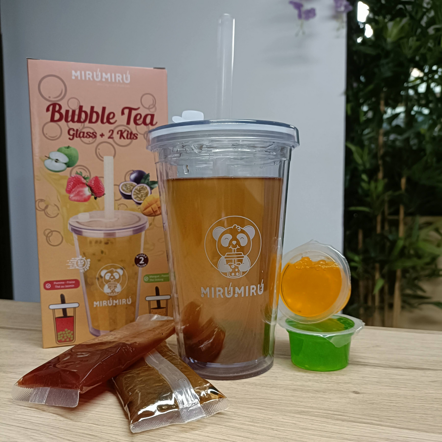 Verre réutilisable à Bubble Tea 500ml + 2 Bubble Tea à réaliser