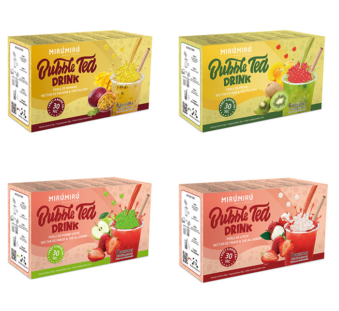 PACK BUBBLE ADDICT - 4 kits Bubble tea (24 boissons)