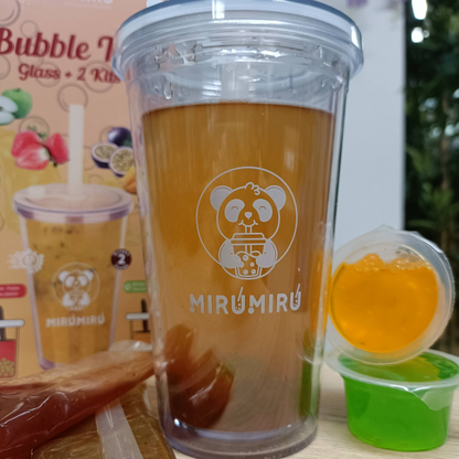 Verre réutilisable à Bubble Tea 500ml + 2 Bubble Tea à réaliser