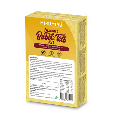 Bubble Tea Kits - Perle de Mangue & Nectar de Fruits de la Passion et thé Oolong