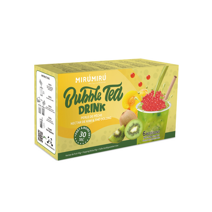 Kit bubble tea aux fruits - Boba pêche et nectar de kiwi