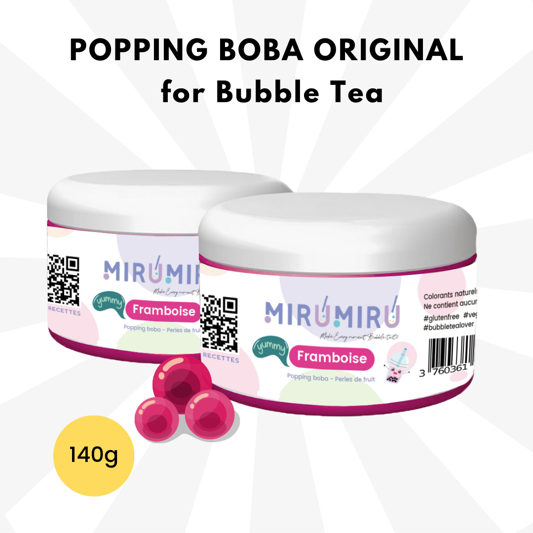 POPPING BOBA ORIGINAL per Bubble tea - Lampone - 140g