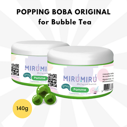 Perle Pomme Verte - POPPING BOBA ORIGINAL pour Bubble tea - Pomme - 140g