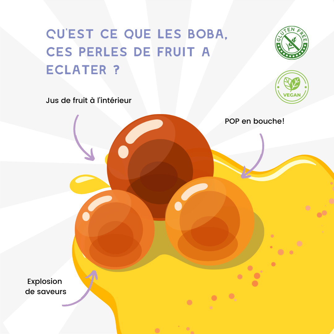 POPPING BOBA ORIGINAL pour Bubble tea - Fruits de la Passion - 140g